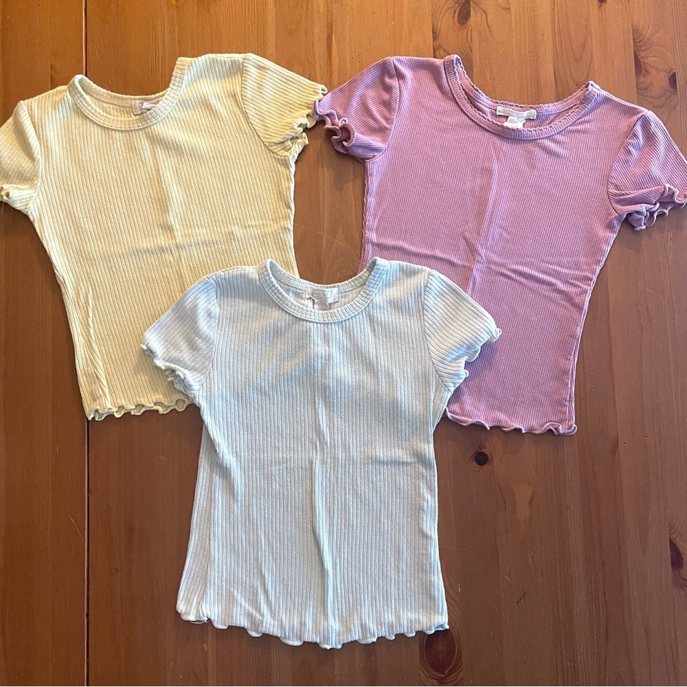 Tilly’s XS Baby Tees Short Sleeve Shirts Full Tilt Top Lot Pink, Yellow, Green